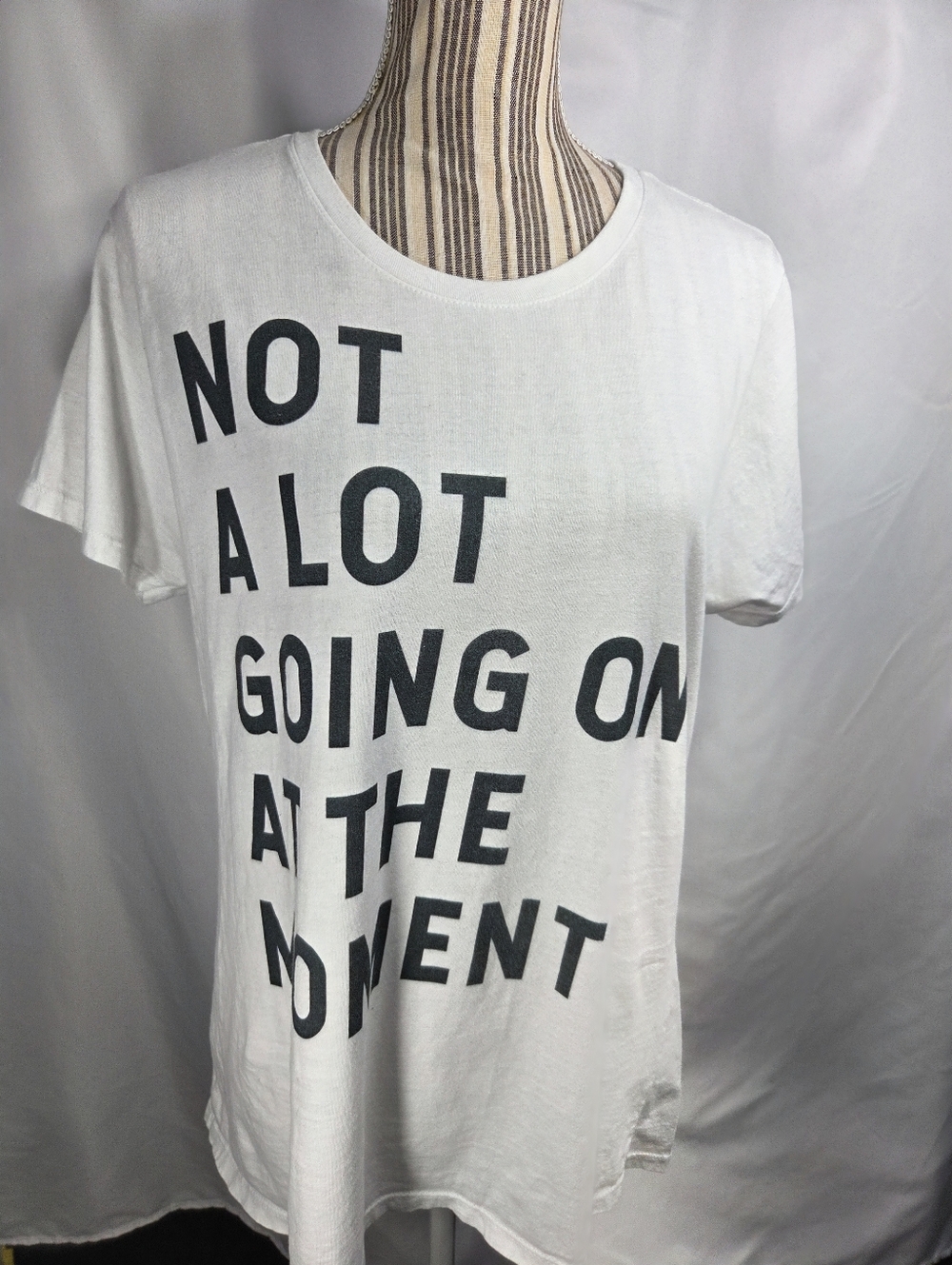 Port Co Taylor Swift Inspired Red  "22" Not a Lot Going On White T Shirt XLarge